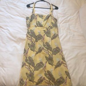 Patagonia soft yellow floral dress. Size 10.